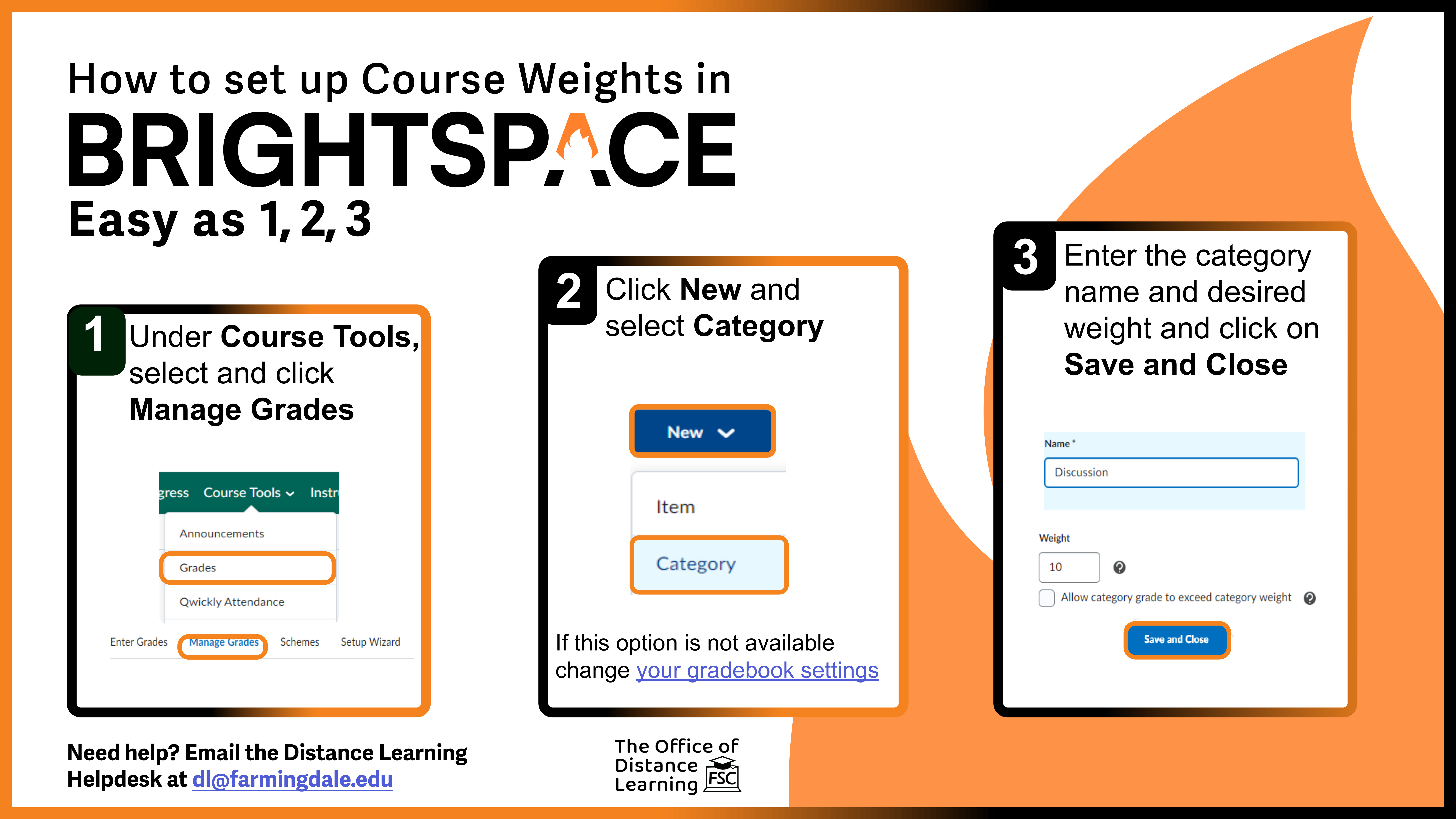 This is how to set course Weights